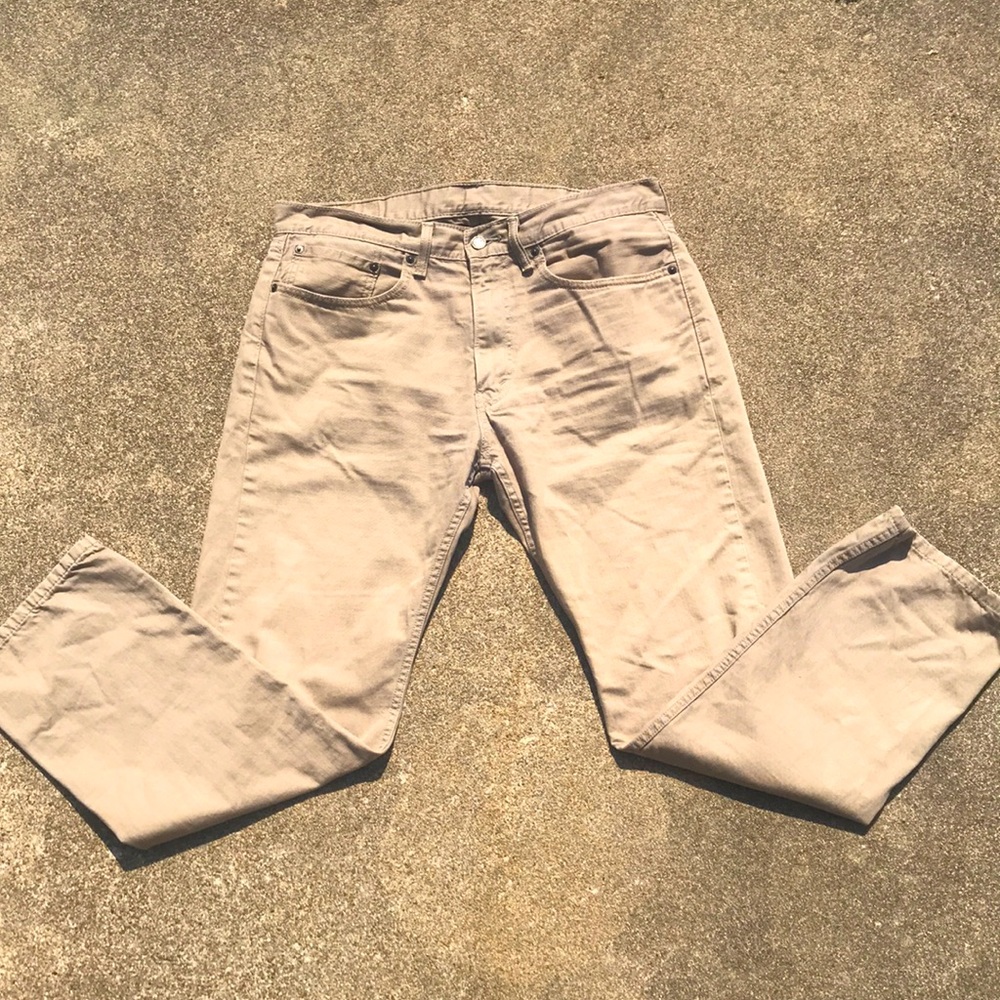 Levi's Men's Tan Jeans 505 Khaki 34 x 32